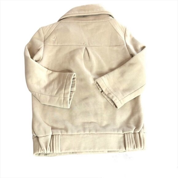 Aritzia Community Moto Jacket Funnel Neck Pea Coat Organic Cotton Size Medium - Picture 2 of 7